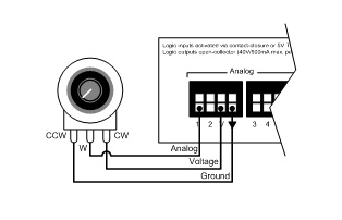 如何將電位器連接到電壓控制，通用電位器箱的接線連接？